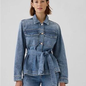 GAP Ultrasoft Denim Belted Jacket